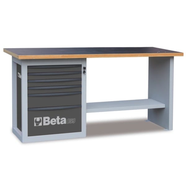 Beta delovni pult C59A v sivi barvi
