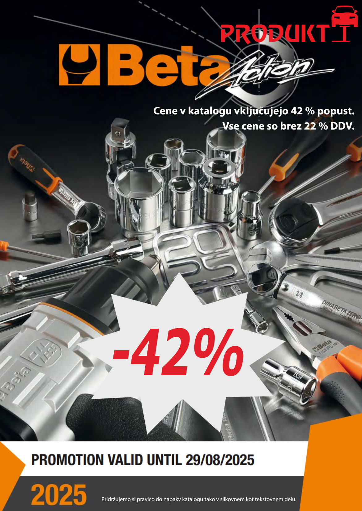 Akcijski katalog BETA 2025 Produkt naslovnica cene